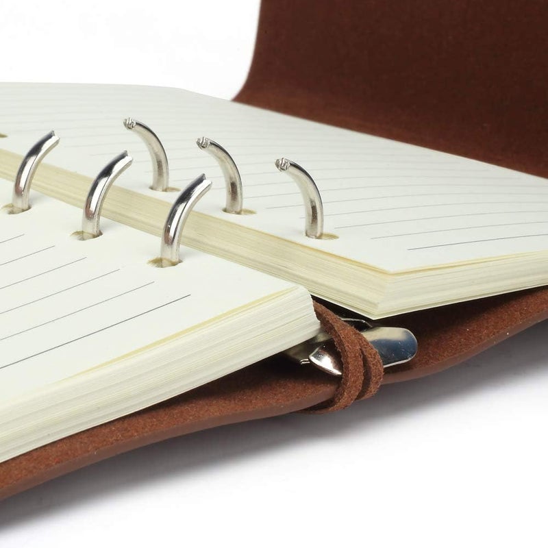 MaleDen A5 Refill Paper, Planner Inserts for A5 Binder Budget Planner Journals Notebook, 6 Ring Loose Leaf Lined Paper for No Bleeding Through, 160 Pages - Image 4